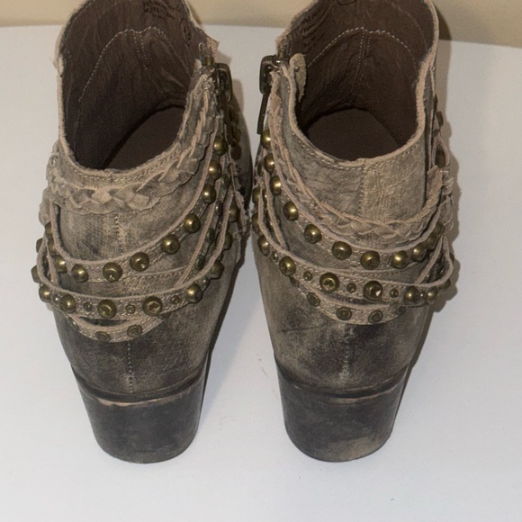 Naughty Monkey Studded Leather Ankle Boots Women’s 9.5 Boho Western Moto - Picture 5 of 10